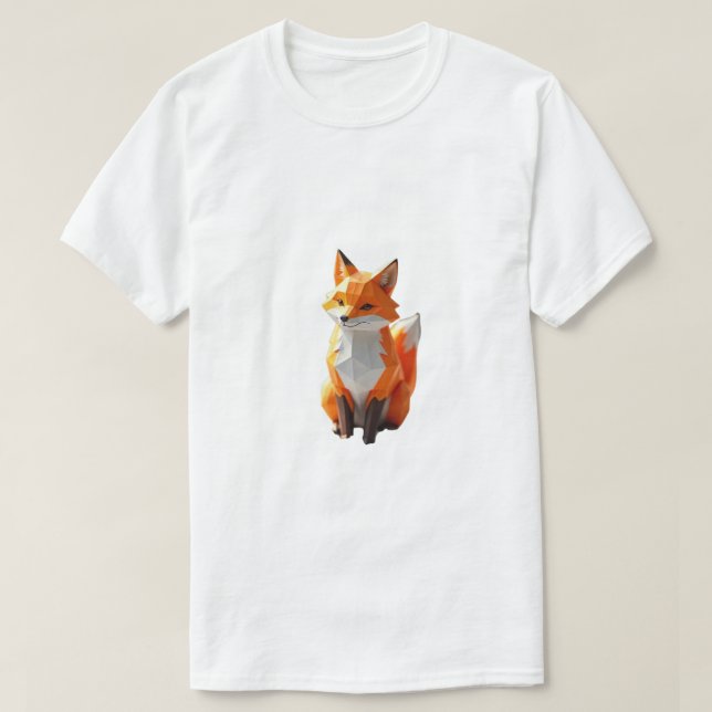 Fox T-shirt geométrica (Frente do Design)
