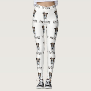 Fox Terrier E Logo, Leggings Brancas