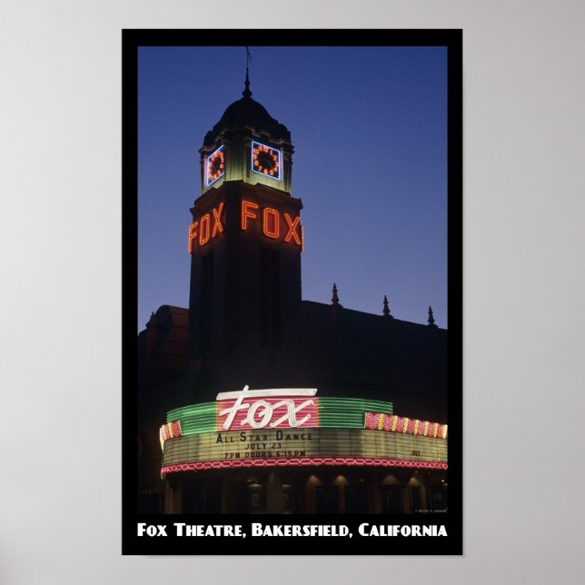 Fox Theater, Bakersfield 11x17 Poster (Frente)