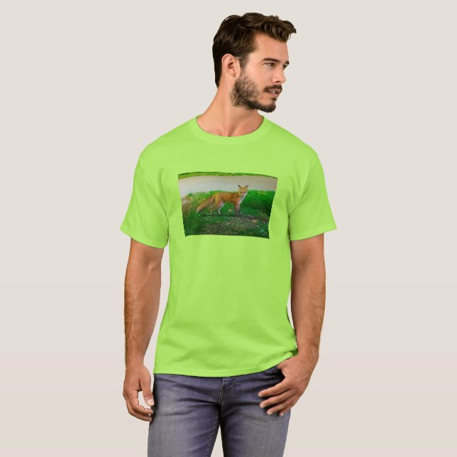 Fox Vermelha pelo Lago T-Shirt (Frente Completa)