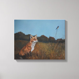 Fox vermelho com impressão animal das canvas dos