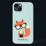 Fox vermelho do hipster bonito<br><div class="desc">As vigas modernas e chiques modelam e um monograma dentro de um quadro dado forma quatrefoil.</div>