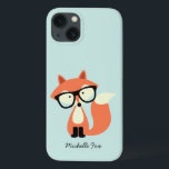 Fox vermelho do hipster bonito<br><div class="desc">As vigas modernas e chiques modelam e um monograma dentro de um quadro dado forma quatrefoil.</div>