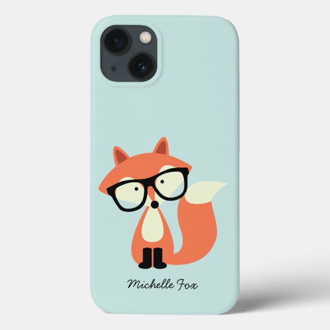 Fox vermelho do hipster bonito (Verso)