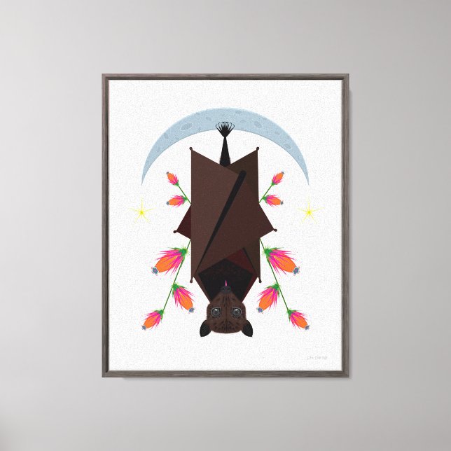 Fox voadora 16x20 Canvas Giclée Impressão (Frente)