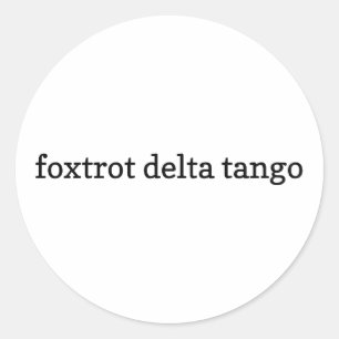 Foxtrot Delta Tango Adesivo, Adesivos de Vinil, FD