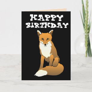 FOXY! CARTÕES DE ANIVERSÁRIO DE FOX FELIZ