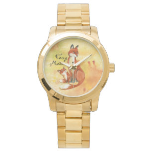 Foxy Momma Unisex, Dourada, relógio de pulseira