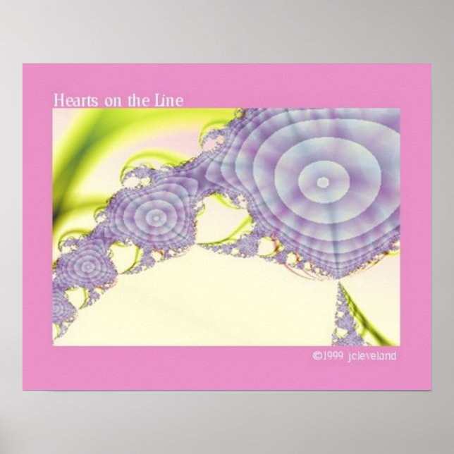 Fractal Art Purple Heart Poster (Frente)