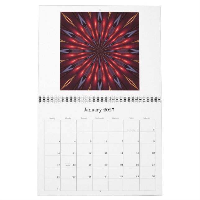 Fractal & calendário da arte 2011 de Digitas (Jan 2027)