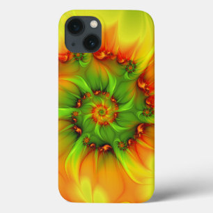 Fractal cor-de-laranja verde de Verão quente