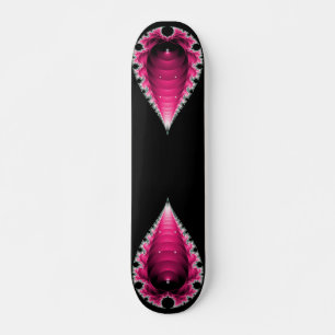 Fractal cor-de-rosa abstrato no skate preto