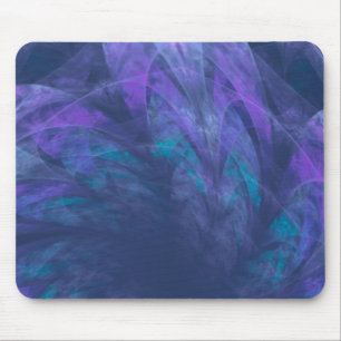 Fractal de Petais Azuis Transparentes do Mousepad