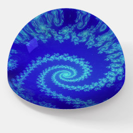 Fractal Espiral Azul-Real-abstrato e Ciano