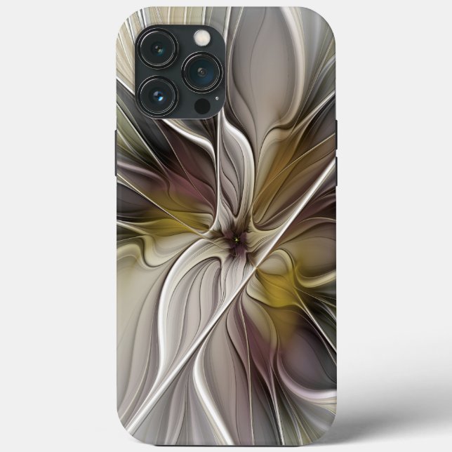 Fractal Floral, Flor Fantasia com Cores da Terra (Verso)