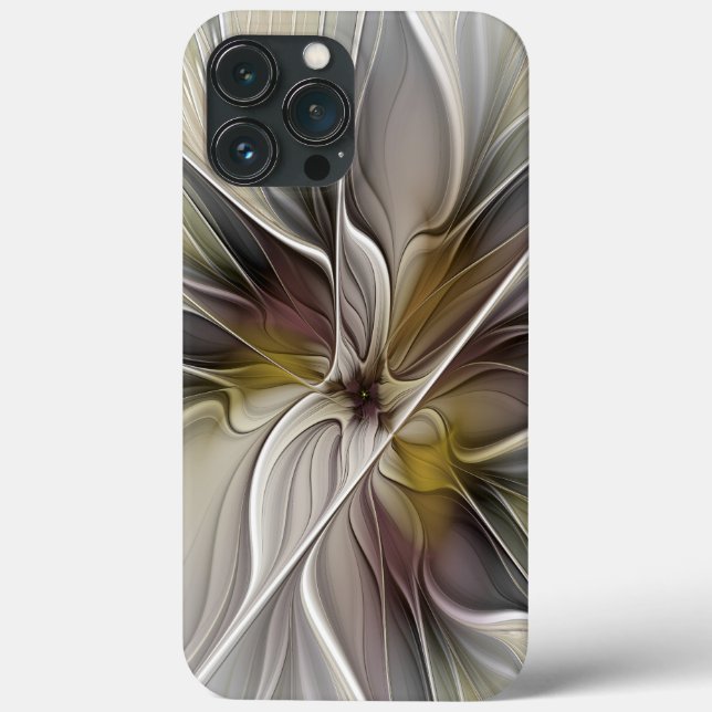 Fractal Floral, Flor Fantasia com Cores da Terra (Verso)