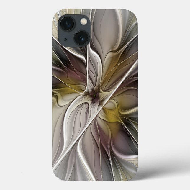 Fractal Floral, Flor Fantasia com Cores da Terra (Verso)