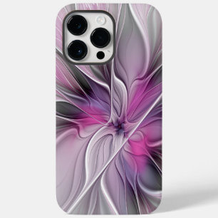 Fractal Fractal Moderna Abstrato com Cinza Rosa Fl