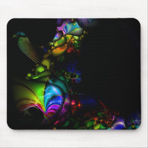 Fractal Mousepad do arco-íris do pássaro