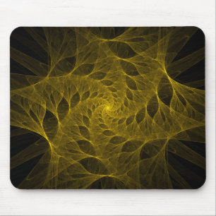 Fractal Mousepad espiral amarelo