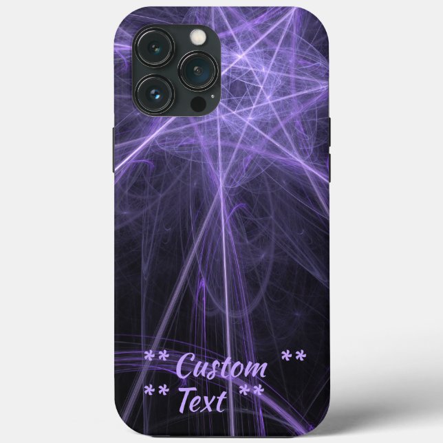 Fractal roxo com texto personalizado (Verso)