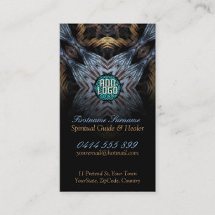 Fractal tapeçaria com Cartões de visitas de logo