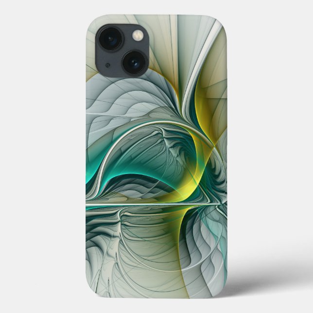 Fractal Teal De Turquoise Com Ouro Hipnótico (Verso)