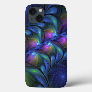 Fractal verde cor-de-rosa Abstrato azul-colorido