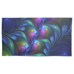 Fractal verde cor-de-rosa Abstrato azul-colorido