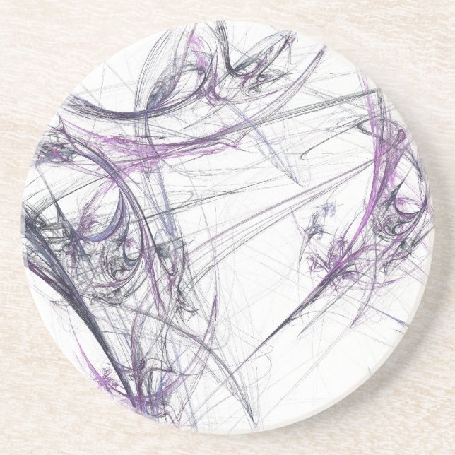 Fractal Web Series-2 — Porta copos branca roxa 1 d (Frente)