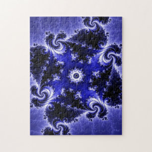 "Fractality quebra-cabeça de serra de vaivém azu