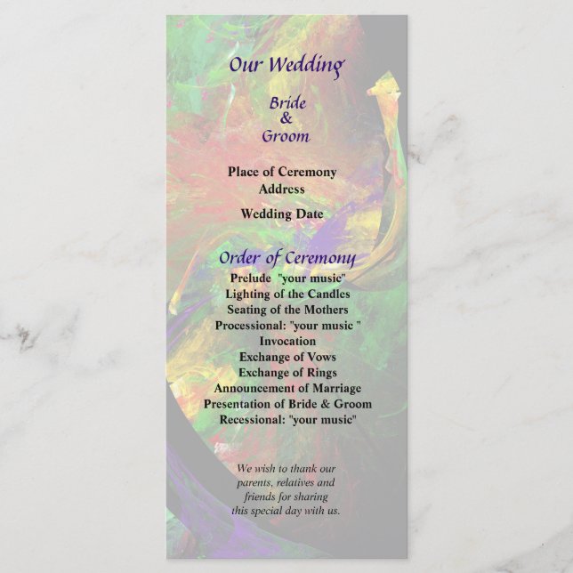 Fractrais - Programa Casamento de Peacock (Frente)