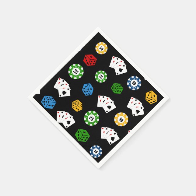 Fragmento de guardanapos de papel padrão do Casino (Canto)