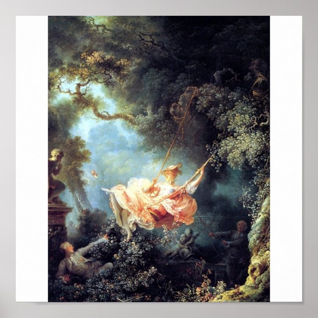fragonard, impressão de pintura antiga em moviment (Frente)