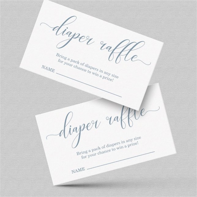 Fralda Azul Bebê Raffle Chá Convite Inserir (Criador carregado)