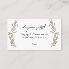 Fralda Boêmia Chá de fraldas Verde Raffle Inserção