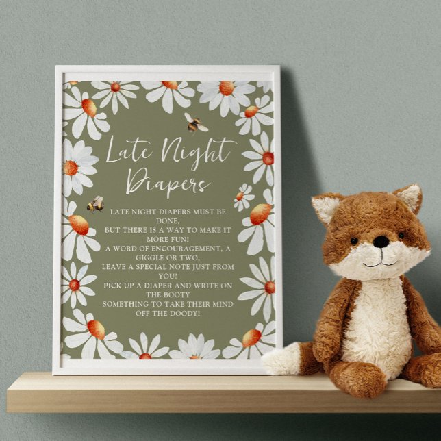 Fralda Daisies e Bumblebee Poster (Criador carregado)