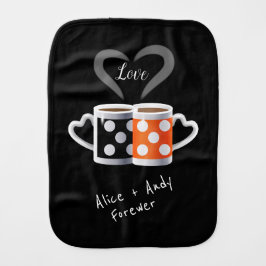 Fralda De Boca Laranja + Design ART de Trendência de Cor do Café 