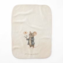 Rato Pintado À Mão Original Segurando Nursorva Da