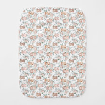 Woodland Animal Burp Cloth