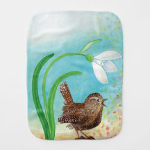 Wren Bird Sing no amanhecer na Primavera