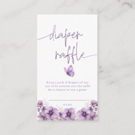 Fralda de borboleta roxa Chá de fraldas de cartão