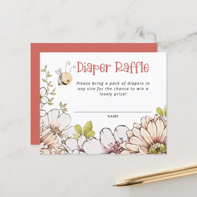 Fralda de Coral de Abelhas de Orçamento Raffle (Frente/Verso In Situ)