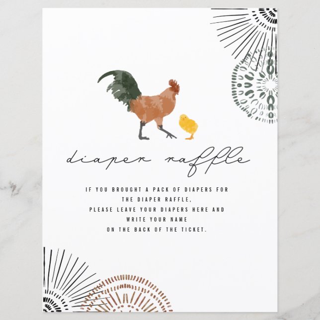 Fralda de Galinhas Raffle (Frente)