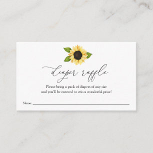 Fralda de girassol Cartão de cartaz
