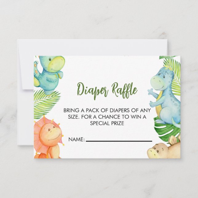 Fralda do Dinossauro Raffle (Frente)