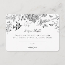 Fralda Floral Negra Raffle Convite Inserir