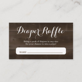 Fralda Raffle Inserção para Convite para Chá de fr