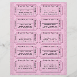 Fralda Raffle Tickets Chá de fraldas