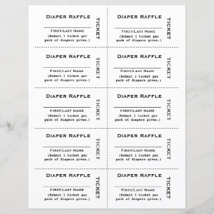 Fralda Raffle Tickets Simples